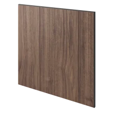 Lamelový panel MOJAVE - DÝHA Z AMERICKÉHO OŘECHU, 600 x 600 x 11 mm, ČERNÝ MDF PANEL