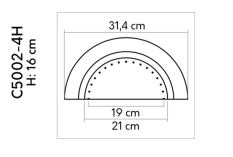 Pata - polovina - 160 x 310 x 155 mm