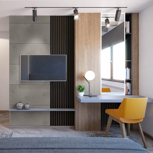 LINEA 1 dřevěná lamela na desce - černá | dub, 2750 x 64 x 40 mm