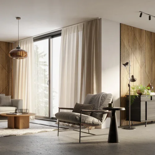 Veľkoformátový lamelový panel HELSINKI - DUBOVÁ DYHA, 600 x 2750 x 11 mm, ČIERNY MDF PANEL
