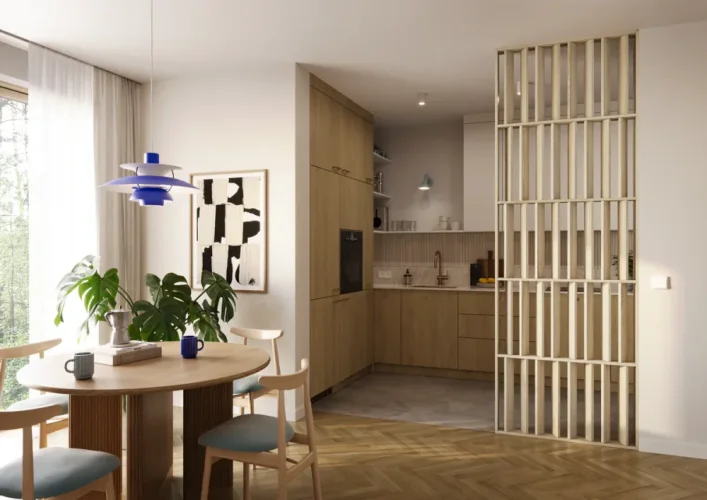 Deliaca priečka JAPANDI, 520-2720 x 1800-2750 mm, (MDF), DUB SONOMA