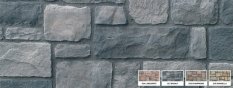 VZOREK - Kamenný obklad, Z BETONU, Hradní zeď Basalt, šedá, 60 - 400 x 150 - 160 mm, tloušťka 10 - 30 mm