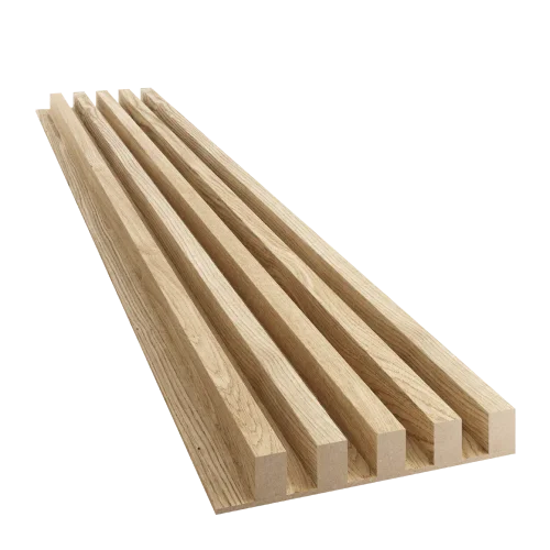 Dřevěné lamely ŠIROKÉ  na DÝHOVANÉ desce (MDF), DUBOVÁ DÝHA, 46 x 300 x 2750 mm (0,825 m2) - Povrchová úprava dýhy: Olejovaná