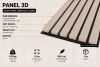 ATYPICKÝ PRODUKT - Akustický panel - DUB SONOMA, MDF + FÓLIA FINISH 3D, ČIERNY akustický podklad FILC, 280 x 2080 mm