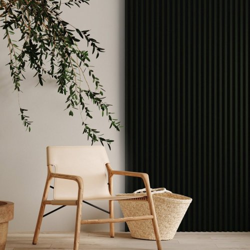LINEA COMFORT 5 drevené lamely na doske - botanic| čierna, 2650 x 246 x 30 mm