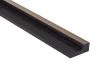 Koncový profil pre vodotesný lamelový panel (päť lamiel)  - pravý - 2700 x 29 x 12 mm - DUB TMAVÝ