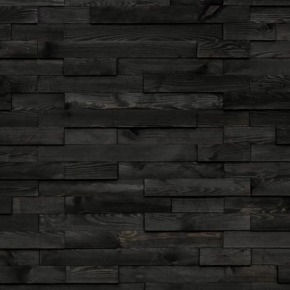 Začernalý dřevěný obklad