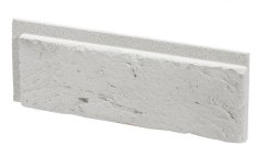 Cihlový obklad, Z BETONU, BOSTON 2 - white, bílá, 222 x 73 mm, tloušťka 8-21 mm, 0.52 m2