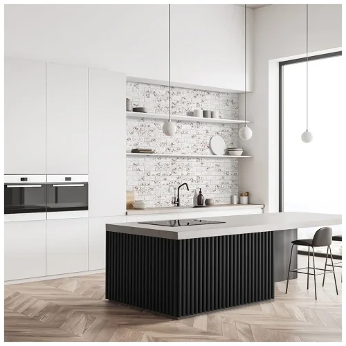 Cihlový obklad, Z BETONU, COUNTRY 680, bílá, 205 x 62 mm, tloušťka 14-17 mm, 1 m2