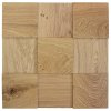 DUB 100, samolepiaci panel 300 x 300 mm (0,09 m²) - 3D drevená mozaika - Povrchová úprava: Brúsený - olejovaný