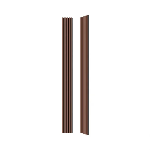 Akustický panel ACOUSTIC LINE - terracote | čierna, 2650 x 245 x 22 mm, lamely MDF + FINISH FILE, akustický podklad FILC