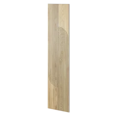 Veľkoformátový lamelový panel OSAKA - DUBOVÁ DYHA, 600 x 2750 x 11 mm, ČIERNY MDF PANEL