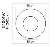 Sloup - 2425 x 180 x 100 mm