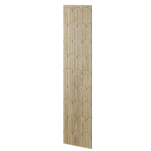 Velkoformátový lamelový panel SENDAI - DUBOVÁ DÝHA, 600 x 2750 x 11 mm, ČERNÝ MDF PANEL