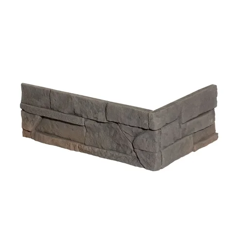 Kamenný obklad, ROH, Z BETONU, OVIEDO 3, tmavě šedá,110 x 90 x 410 mm, 150 x 350 mm, 195 x 305 mm, 240 x 260 mm, 180 x 320 mm, tloušťka 10 - 24 mm, 0.99 bm