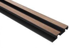 VZORKA - Vodeodolný nástenný panel (dve lamely) - DUB ŠEDÝ, 135 x 115 x 20 mm