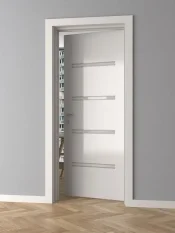 Orámování bezobložkových dveří – HLADKÉ, tvrdý plast PolyForce (HD Polymer), základní bílý nátěr (přetíratelný), 80 x 17 x 2400 mm
