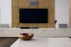 Akustický panel - RUSTIKÁLNÍ DUB, masívne drevené lamely, čierna akustická podložka PET, kompletná sada, 2x (800 mm x 160 mm x 31 mm), 2x (400 mm x 160 mm x 31 mm)