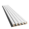 Dřevěné lamely ŠIROKÉ na ČERNÉ desce (MDF), BÍLÁ MATNÁ, 46 x 300 x 2750 mm (0,825 m2)