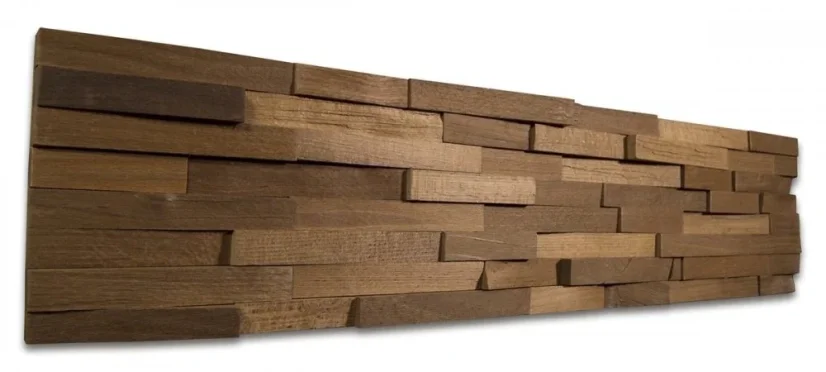 SPLITT MINI WOOD,  DUB TERMO, 8 řad, štípaný obklad (790 x 180 mm)