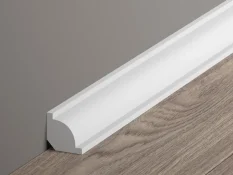 Podlahová lišta – HLADKÁ, tvrdý plast PolyForce (HD Polymer), základní bílý nátěr (přetíratelný), 21 x 21 x 2000 mm Podlahová lišta – HLADKÁ, tvrdý plast PolyForce (HD Polymer), základní bílý nátěr (přetíratelný), 21 x 21 x 2000 mm