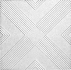 Stropní kazety pěněné bílé - MEGA /MALTA / s falcem, 495 x 495 x 10 mm