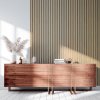 LINEA SLIM SINGLE - dřevěná lamela na stěnu, dub, 2650 x 22 x 27 mm