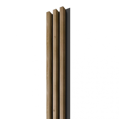 Dřevěná lamela LINEA 3 - dub / černá