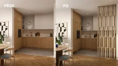 Dělící příčka JAPANDI, 520-2720 x 1800-2750 mm, (MDF), PŘÍRODNÍ DUB