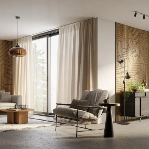 Veľkoformátový lamelový panel ISLA - DUBOVÁ DYHA, 600 x 2750 x 11 mm, ČIERNY MDF PANEL