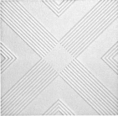 Stropní kazety pěněné bílé - MEGA /MALTA / s falcem, 495 x 495 x 10 mm
