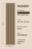 ATYPICKÝ PRODUKT - Akustický panel - DUB PŘÍRODNÍ, MDF + FOLIE FINISH 3D, ČERNÝ akustický podklad FILC, 300 x 1371 mm