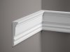 Nástěnná lišta – HLADKÁ, tvrdý plast ProFoam® (polyuretan), základní bílý nátěr (přetíratelný), 101 x 33 x 2000 mm