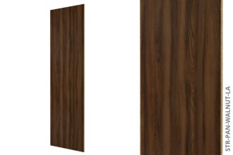 Systémový obkladový panel - AMERICKÝ OŘECH, dřevotřísková deska, PVC finish fólie, 12 x 600 x 2800 mm