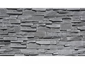Betonový obklad, Z BETONU, GRENADA 5 - graphite, středně šedá, 550 x 117 mm, tloušťka 22-38 mm, 0.32 m2