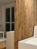 Dělící lamelová stěna - DUB WOTAN, (kompletní sada), MDF + FINISH FOLIE, 29 předpřipravených šířek od 510 do 2750 mm, libovolná výška (maximálně 2750 mm), 70 mm tloušťka příčky - Typ lamel: V úhlu 45° k základně