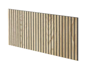 Lamelový panel VADS - DUBOVÁ DÝHA, 600 x 300 x 11 mm, ČERNÝ MDF PANEL