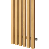 Lamely na fasádu, 6 lamel, MEDOVÝ DUB, 40 x 300 x 3000 mm, barevné varianty nosníku, HLINÍK - Barva: Bílá