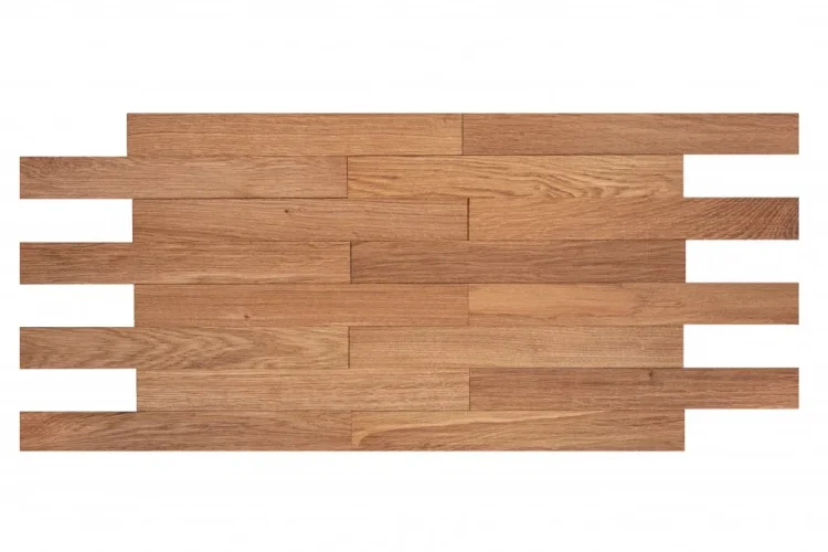 DUB RIVER, 62 x 496 mm - POSLEDNÉ BALENIE - 0,66 m² (22 kusov), silno kartáčovaný povrch, olej vytvrdený UV žiarením - 3D drevený obklad