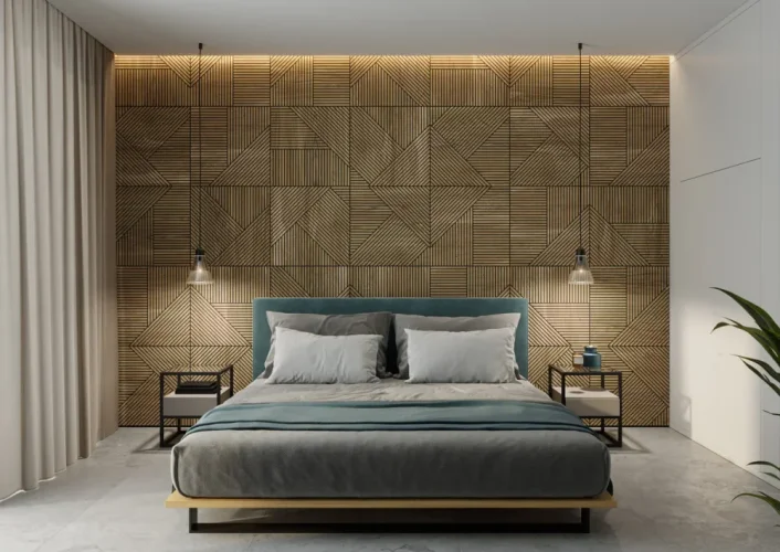 Lamelový panel SEGOVIA - DUBOVÁ DÝHA, 600 x 300 mm, ČERNÝ MDF PANEL