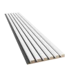 Dřevěné lamely ÚZKÉ na ČERNÉ desce (MDF), BÍLÁ MATNÁ, FINISH FOLIE, 24 x 300 x 2750 mm (0,825 m2)