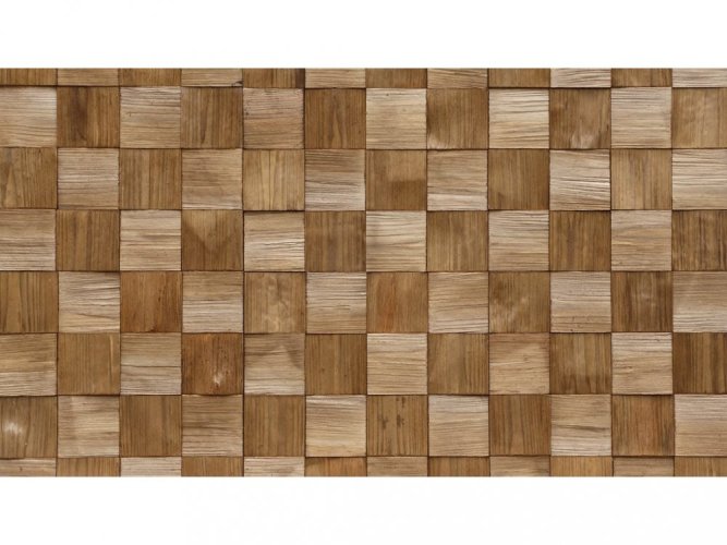 VZORKA - QUADRO 3 - drevený obkladový panel na stěnu - rozmer vzorku: 190 x 190 mm