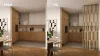 Dělící příčka JAPANDI, 520-2720 x 1800-2750 mm, (MDF), PŘÍRODNÍ DUB
