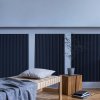 Akustický panel ACOUSTIC LINE - navy blue | černá, 2650 x 245 x 22 mm, lamely MDF + FINISH FOLIE, akustický podklad FILC