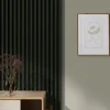 LINEA SLIM 3 dřevěné lamely na desce - botanic | černá, 2650 x 150 x 30 mm