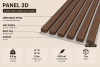 Akustický panel - OŘECH DÝHA, MDF, ŠEDÝ akustický podklad FILC, 300 x 2750 mm - Povrchová úprava dýhy: Olejovaná