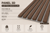 ATYPICKÝ PRODUKT - Akustický panel - OŘECH, MDF + FOLIE FINISH 3D, ŠEDÝ akustický podklad FILC, 453 x 300 mm
