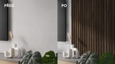 ATYPICKÝ PRODUKT - Akustický panel - ORECH, MDF + FÓLIA FINISH 3D, SIVÝ akustický podklad FILC, 453 x 300 mm ATYPICKÝ PRODUKT - Akustický panel - ORECH, MDF + FÓLIA FINISH 3D, SIVÝ akustický podklad FILC, 453 x 300 mm