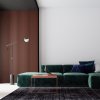 Akustický panel ACOUSTIC LINE - terracote | černá, 2650 x 245 x 22 mm, lamely MDF + FINISH FOLIE, akustický podklad FILC