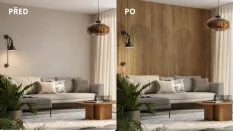 Velkoformátový lamelový panel OSAKA - DUBOVÁ DÝHA, 600 x 2750 x 11 mm, ČERNÝ MDF PANEL